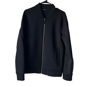 Men's MARC ANTHONY Black Zip up sweater Jacket casual long front pockets size S.